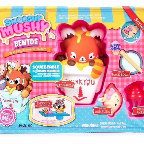 NWT Smooshy Mushy Bento Set Riley Red Panda Rice - Picture 1 of 4